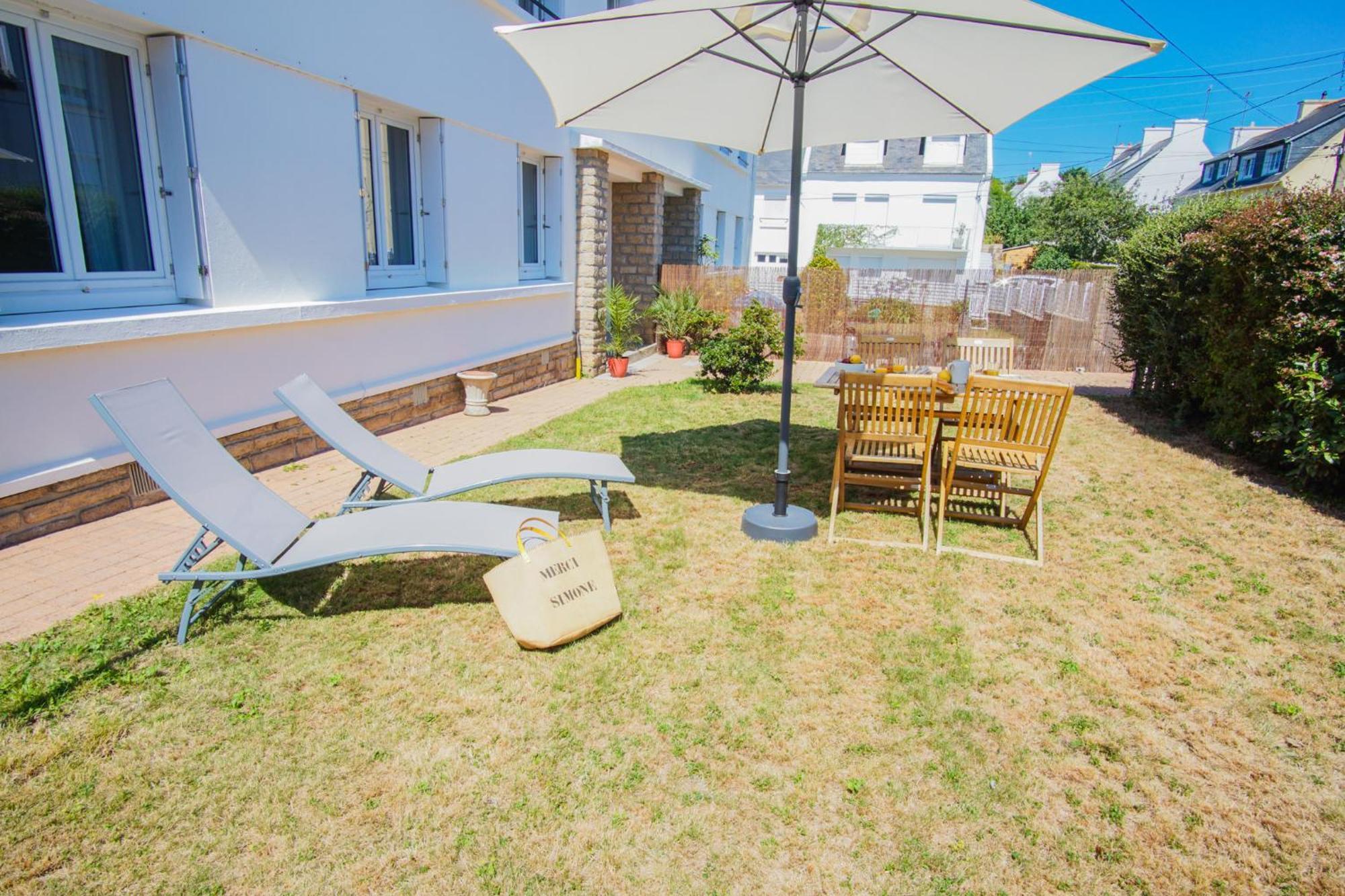 -Le Sentier- Elegant T3 Avec Jardin Proche Mer Concarneau Zewnętrze zdjęcie